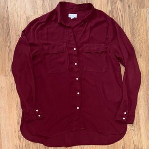 GAP Burgundy Boyfriend Fit Shirt. Soft and flowy. Size large
